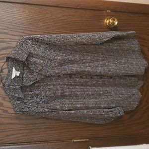 Christopher & Banks size large black and white blouse